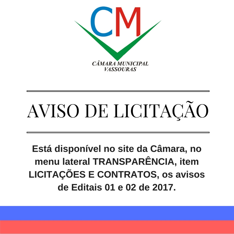 Aviso de Licitação