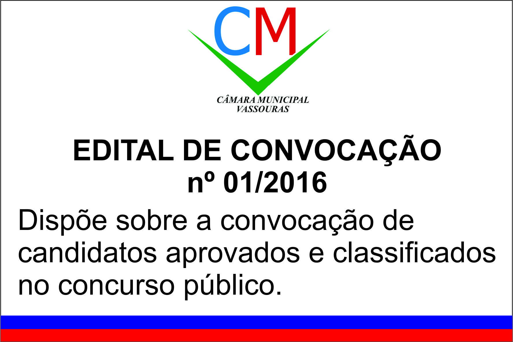 Edital de Convocação 01/2016